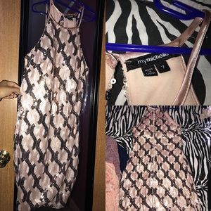 Rose Gold Mini Dress